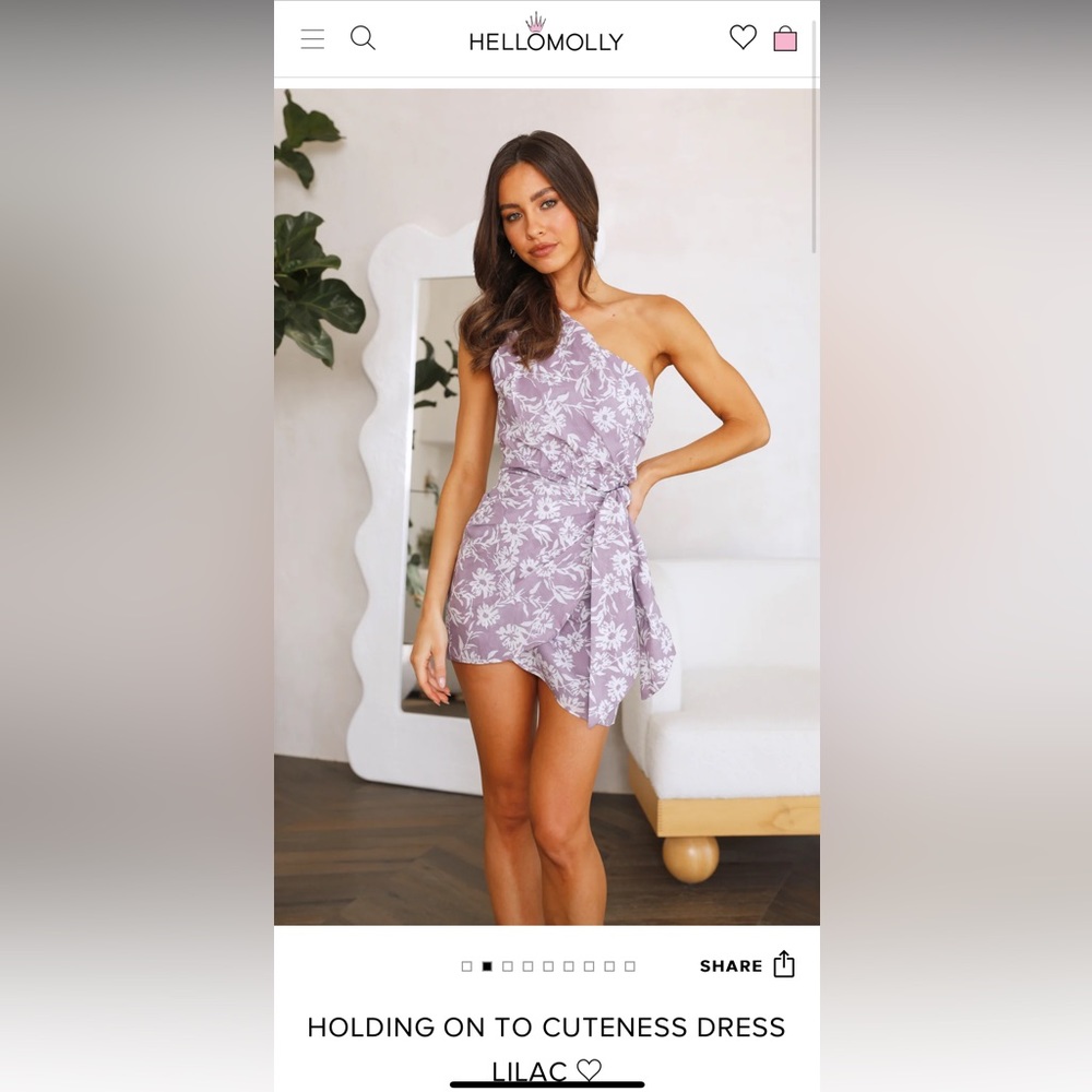 Hello Molly “Here comes the Sun” Purple and White dress